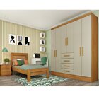 Quarto Adulto Completo Guarda Roupa 6 Portas Com Cama Solteir