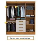 Quarto Adulto Completo Guarda Roupa 6 Portas Com Cama Solteir