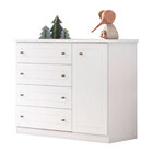 Quarto Americano Guarda Roupa 4 Portas E Cômoda 1 Porta Branc