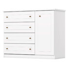 Quarto Americano Guarda Roupa E Cômoda Branco - Henn