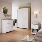 Quarto Americano Solteiro 3 Peças Guarda-roupa, Cômoda E Mesa