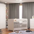 Quarto Bebê 3 Peças Guarda-roupa Cômoda E Berço Mini Cama Mon