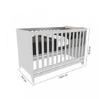 Quarto Bebê 3 Peças Guarda-roupa Cômoda E Berço Mini Cama Mon