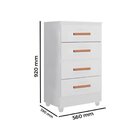 Quarto Bebê Infantil Com Guarda-roupa 4 Portas E 2 Gavetas Co