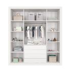 Quarto Bebe Infantil Guarda Roupa E Berço Auxiliar Branco