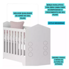 Quarto Bebê Moderno Cômoda E Berço Incluso 100% Mdf Branco