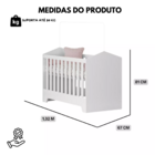 Quarto Bebê Moderno Cômoda E Berço Incluso 100% Mdf Branco