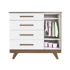 Quarto Bebê Retrô Com Berço Mini Cama E Cômoda Lisa Peroba