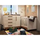 Quarto Bebê Retrô Com Berço Mini Cama E Cômoda Lisa Peroba