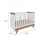 Quarto Bebê Retrô Com Berço Mini Cama E Cômoda Lisa Peroba