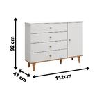 Quarto Bebê Retrô Com Colchão Guarda Roupa 3 Portas Cômoda Co