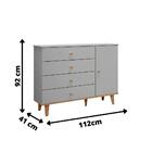 Quarto Bebê Retrô Com Colchão Guarda Roupa 3 Portas Cômoda Co