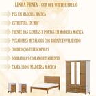 Quarto Casal 4 Peças Mdf/madeira Maciça Prata 2 Fnt