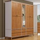 Quarto Casal 4 Peças Mdf/madeira Maciça Prata 3 Fnt