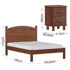 Quarto Casal 5 Peças Madeira Maciça Bronze Qt2 Fnt