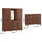 Quarto Casal 5 Peças Madeira Maciça Bronze Qt3 Fnt