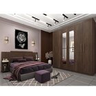 Quarto Casal Com Roupeiro 6 Portas Olimpo E Painel Cabeceira