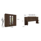Quarto Casal Com Roupeiro 6 Portas Olimpo E Painel Cabeceira
