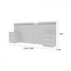 Quarto Casal Completo 4 Peças Veronna Tcil Móveis Branco/bran