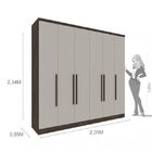 Quarto Casal Completo Com Cama, Cabeceira E Guarda-roupa 6 Po