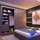 Quarto Casal Completo Com Cama Mônaco E Guarda-roupa 2 Portas