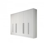 Quarto Casal Completo Com Cama Mônaco E Guarda Roupa 6 Portas