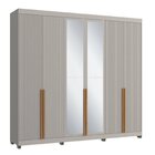 Quarto Casal Completo Com Guarda-roupa Newton 6 Portas, 1 Côm
