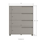 Quarto Casal Completo Com Guarda-roupa Newton 6 Portas, 1 Côm