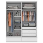 Quarto Casal Completo Guarda Roupa 4 Portas Com Cama E Mesa D