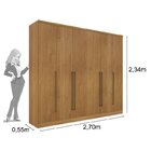 Quarto Casal Completo Guarda Roupa 6 Portas Com Cômoda Cama E