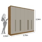 Quarto Casal Completo Guarda Roupa 6 Portas Com Cômoda Cama E