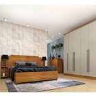 Quarto Casal Completo Guarda Roupa 6 Portas Com Cômoda Cama E
