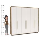 Quarto Casal Completo Guarda Roupa 6 Portas Cômoda 8 Gavetas