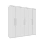 Quarto Casal Completo Guarda-roupa 6 Portas Lima, Cama Monaco