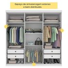 Quarto Casal Completo Guarda-roupa 6 Portas Lima, Cama Monaco