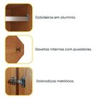 Quarto Casal Completo Guarda-roupa 6 Portas Munique Cama Môna