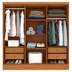 Quarto Casal Completo Guarda-roupa 6 Portas Munique Cama Môna