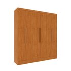 Quarto Casal Completo Guarda-roupa 6 Portas Munique Cama Môna