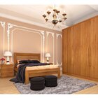 Quarto Casal Completo Guarda Roupa 6 Portas Veneza Com Cama E