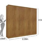 Quarto Casal Completo Guarda Roupa 6 Portas Veneza Com Cama E