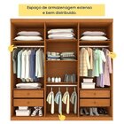 Quarto Casal Completo Guarda-roupa Lima, Cama Mônaco E Cômoda
