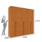 Quarto Casal Completo Guarda-roupa Milano, Cama Mônaco E Cômo