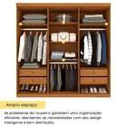 Quarto Casal Completo Guarda-roupa Milano, Cama Mônaco E Cômo