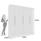 Quarto Casal Completo Guarda-roupa Munique Cama Mônaco E Cômo