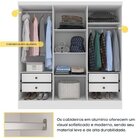 Quarto Casal Completo Guarda-roupa Munique Cama Mônaco E Cômo