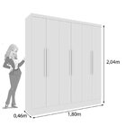 Quarto Casal Completo Guarda-roupa Munique Cama Mônaco E Cômo