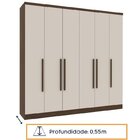 Quarto Casal Completo Roupeiro 6 Portas Veneza Com Cama E Mes