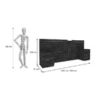 Quarto Casal Premium 06 Portas Tcil - Cumaru Rustic/off White