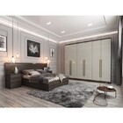 Quarto Casal Premium 06 Portas Tcil - Cumaru Rustic/off White