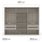 Quarto Casal Roupeiro 6 Portas Cômoda 8 Gavetas 2 Mesas Cabec